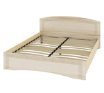 Кровать «ОСКАР» двуспальная 1600 (цвет - Капучино/ Млечный дуб)