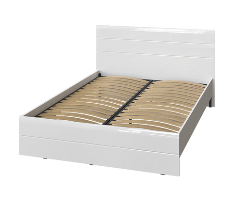 Кровать «ЛАЙТ» двуспальная 1400 (цвет - Белый глянец)