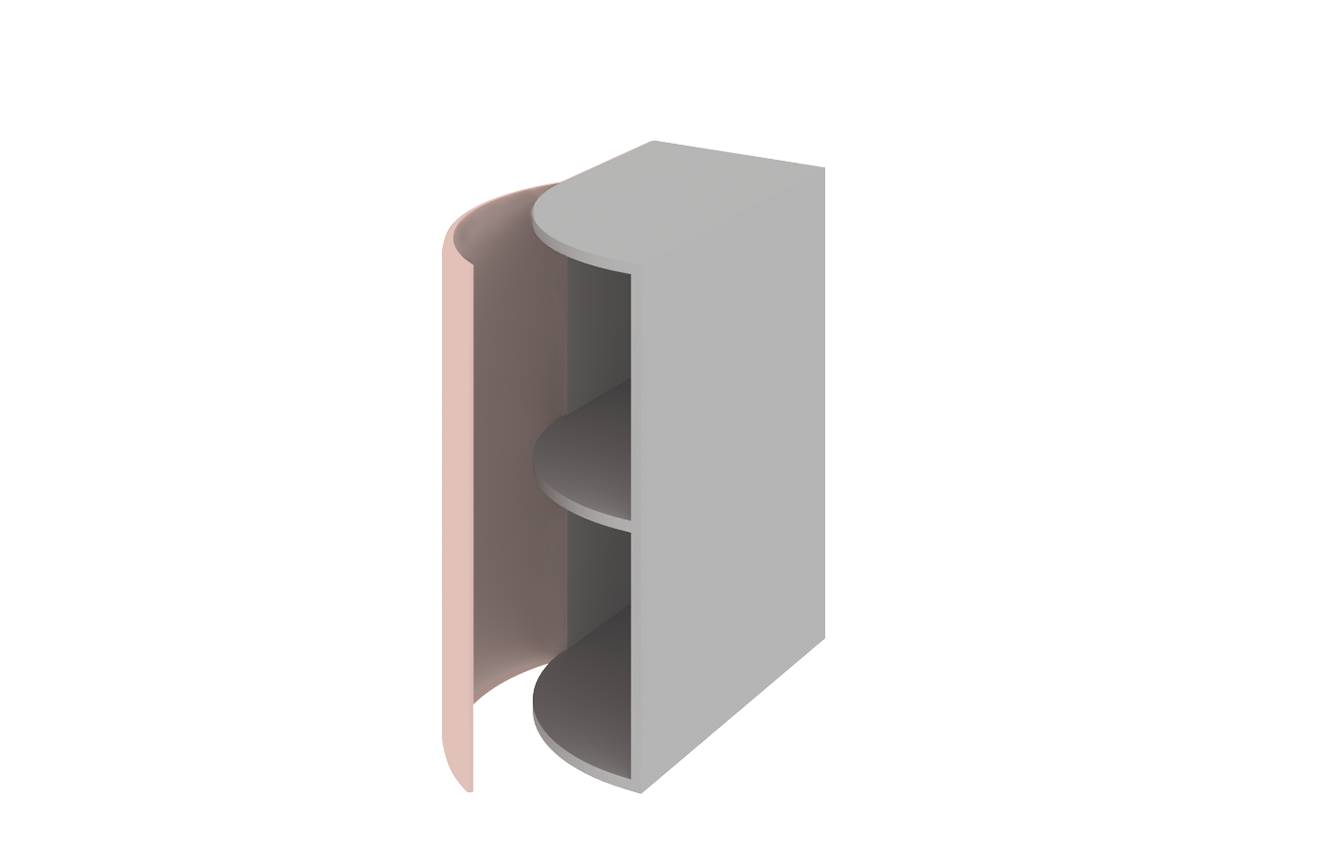Завершаюший элемент нижний радиусный (левый)