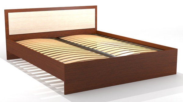 Кровать «ОСКАР» двуспальная 1600 (цвет - Млечный дуб/ Орех)