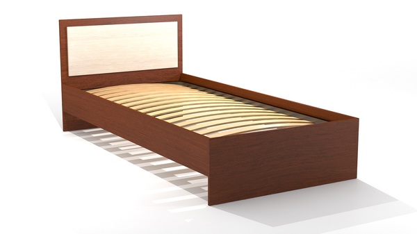 Кровать «ОСКАР» односпальная 900 (цвет - Млечный дуб/ Орех)