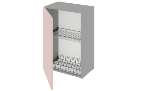 Шкаф средний 500  под сушилку с алюминиевой рамкой одностворчатый
